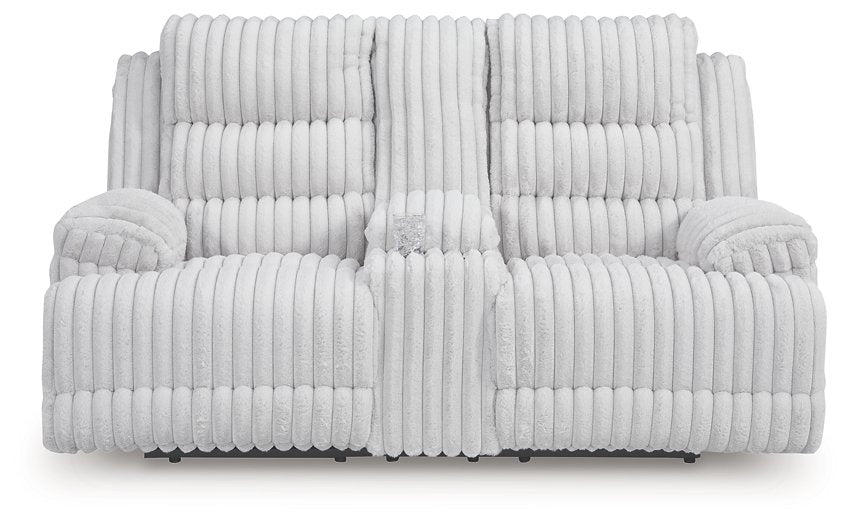 Rhines Falls Power Reclining Loveseat with Console - Bill's Discount Center (Bradenton, FL)