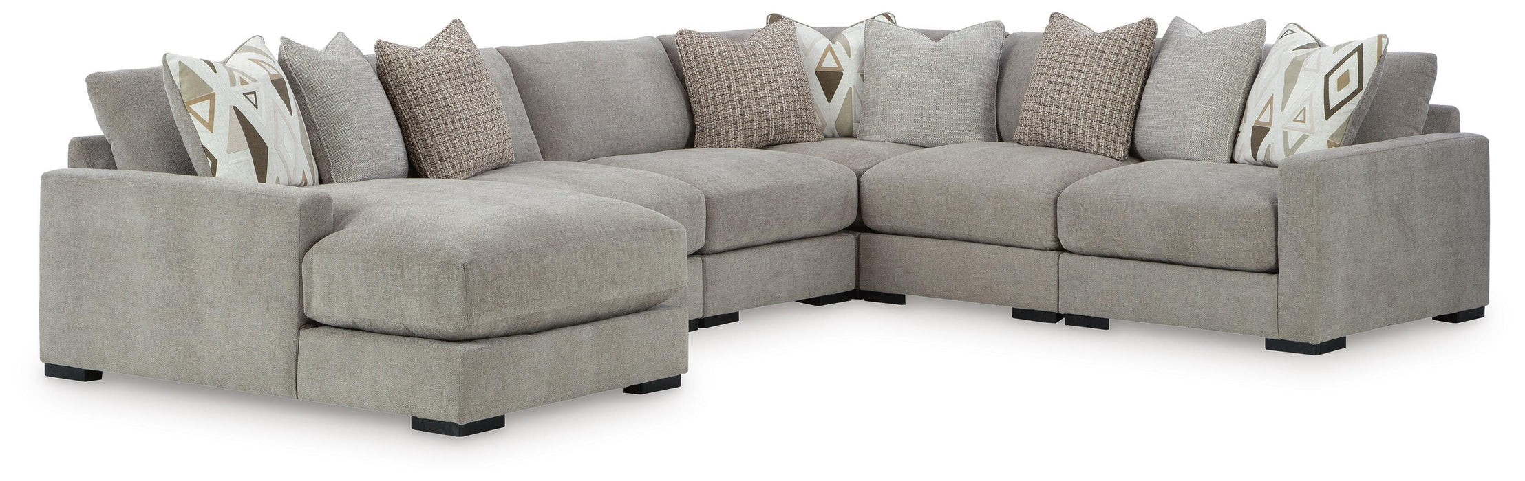 Aslan Court Sectional with Chaise - Bill's Discount Center (Bradenton, FL)