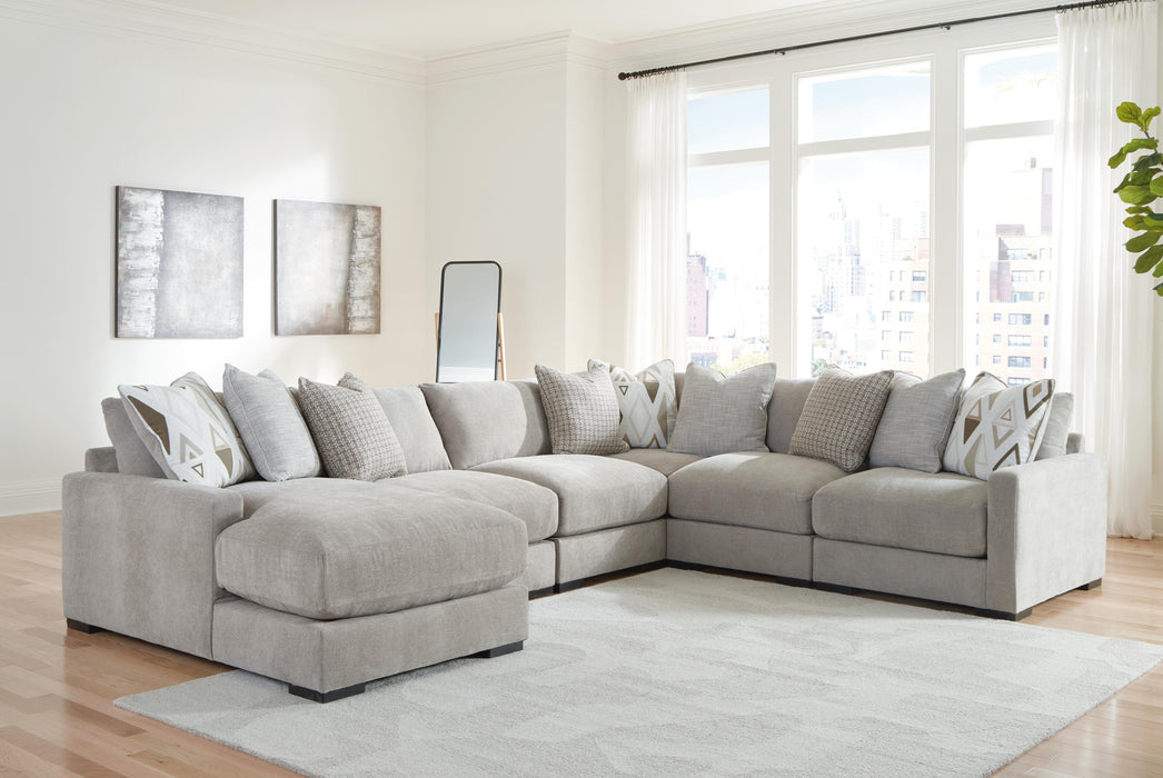 Aslan Court Sectional with Chaise - Bill's Discount Center (Bradenton, FL)