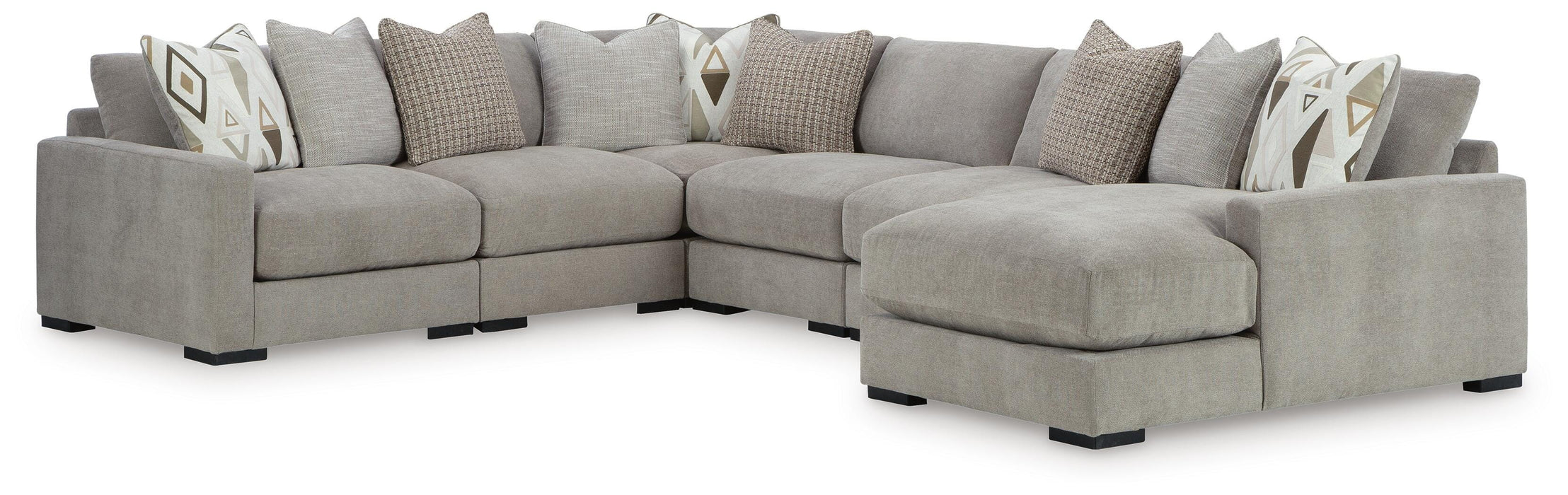 Aslan Court Sectional with Chaise - Bill's Discount Center (Bradenton, FL)