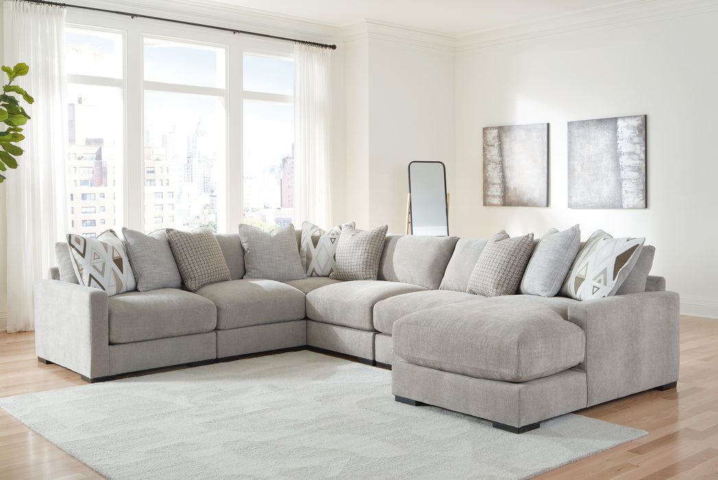 Aslan Court Sectional with Chaise - Bill's Discount Center (Bradenton, FL)
