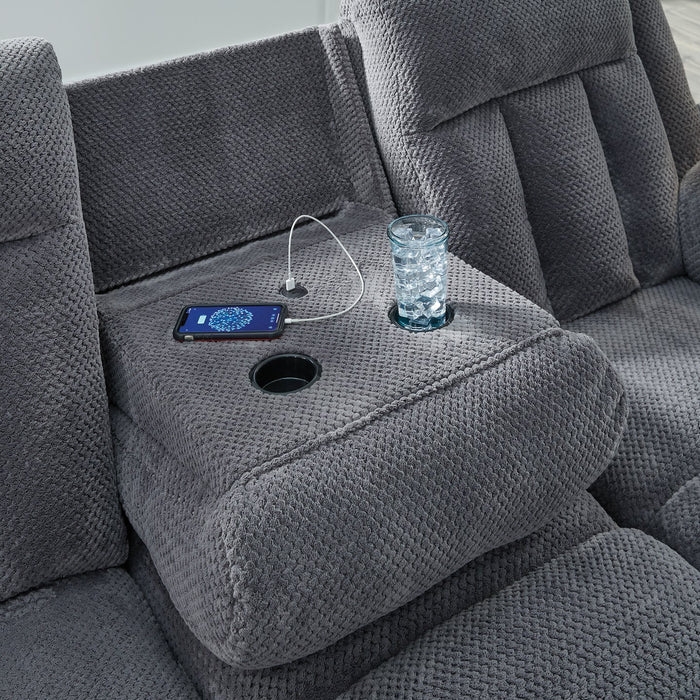 Observation Power Reclining Sofa with Drop Down Table - Bill's Discount Center (Bradenton, FL)