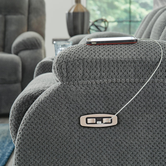 Observation Power Reclining Sofa with Drop Down Table - Bill's Discount Center (Bradenton, FL)