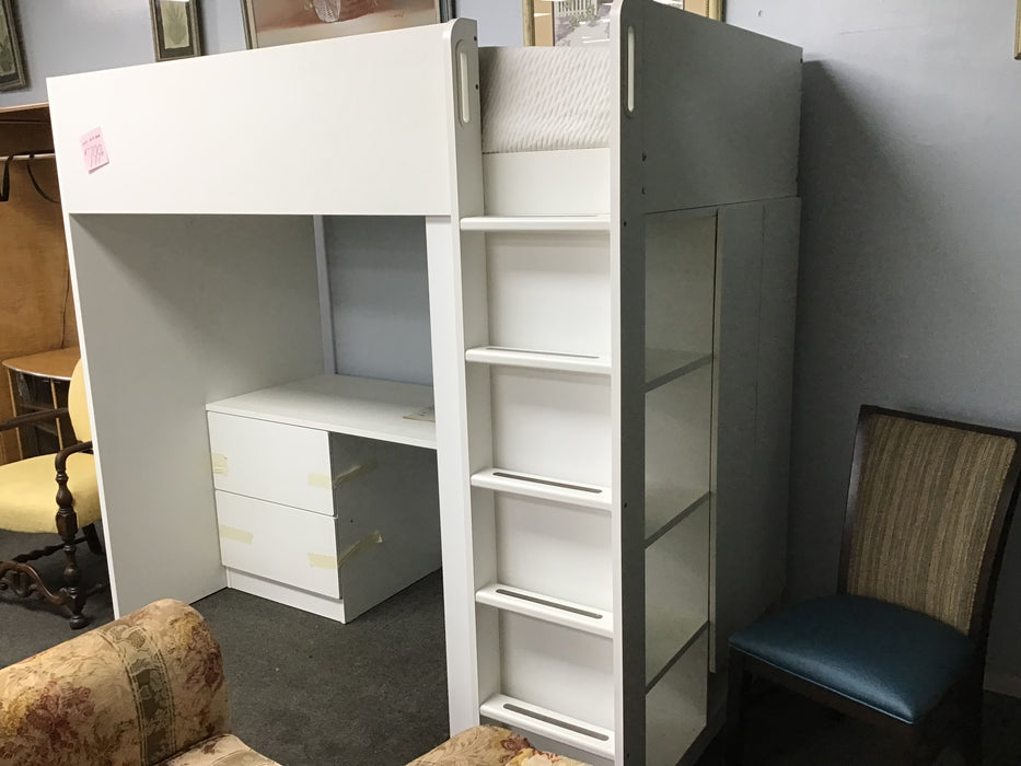 Used Bunkbed with Closet, storage and Desk - Bill's Discount Center (Bradenton, FL)