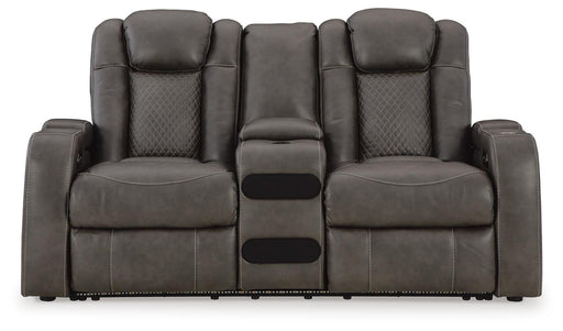 Fyne-Dyme Power Reclining Loveseat with Console - Bill's Discount Center (Bradenton, FL)