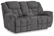 Foreside Reclining Loveseat with Console - Bill's Discount Center (Bradenton, FL)