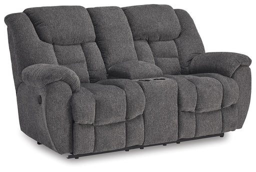 Foreside Reclining Loveseat with Console - Bill's Discount Center (Bradenton, FL)