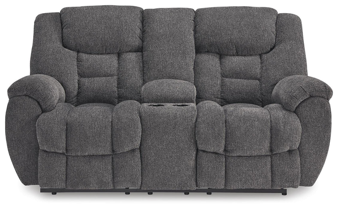 Foreside Reclining Loveseat with Console - Bill's Discount Center (Bradenton, FL)