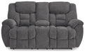 Foreside Reclining Loveseat with Console - Bill's Discount Center (Bradenton, FL)