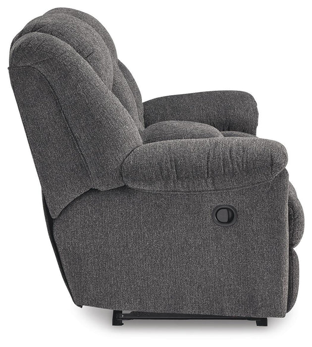 Foreside Reclining Loveseat with Console - Bill's Discount Center (Bradenton, FL)