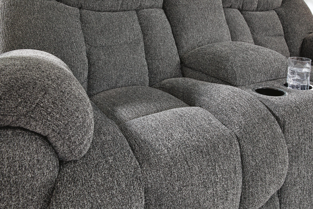 Foreside Reclining Loveseat with Console - Bill's Discount Center (Bradenton, FL)