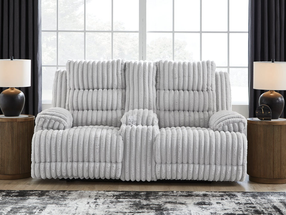 Rhines Falls Power Reclining Loveseat with Console - Bill's Discount Center (Bradenton, FL)