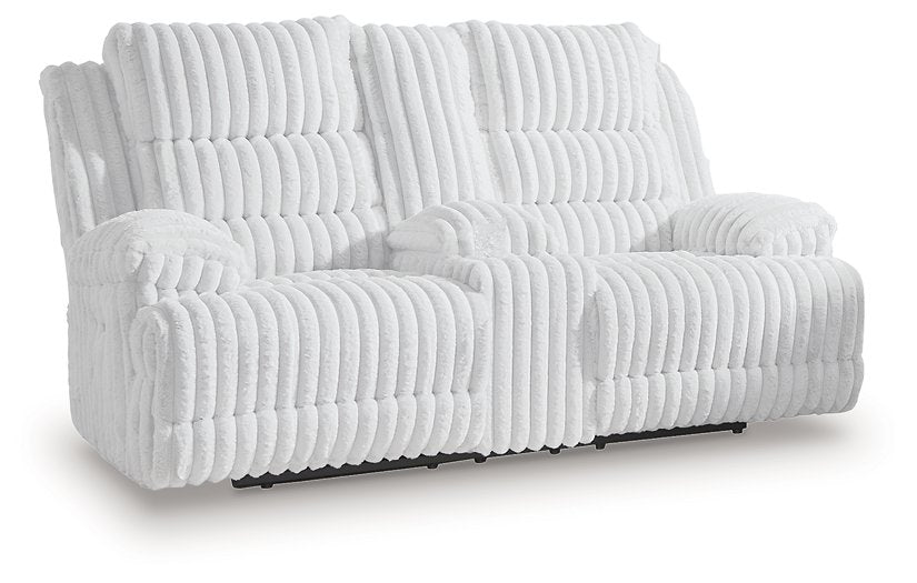 Rhines Falls Power Reclining Loveseat with Console - Bill's Discount Center (Bradenton, FL)