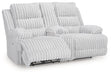 Rhines Falls Power Reclining Loveseat with Console - Bill's Discount Center (Bradenton, FL)