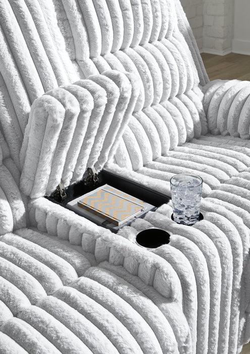 Rhines Falls Power Reclining Loveseat with Console - Bill's Discount Center (Bradenton, FL)