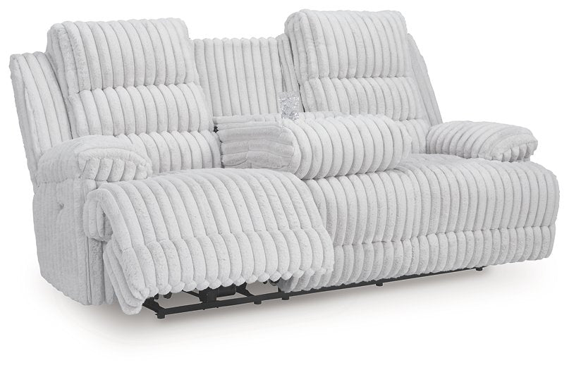Rhines Falls Power Reclining Sofa with Drop Down Table - Bill's Discount Center (Bradenton, FL)