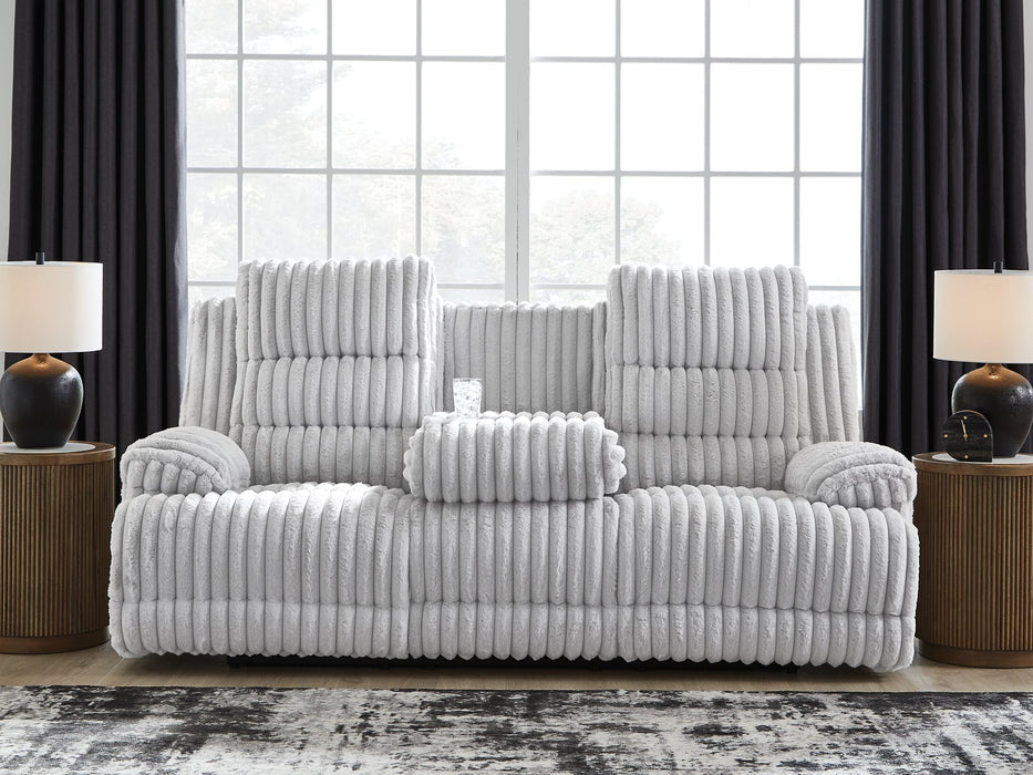 Rhines Falls Power Reclining Sofa with Drop Down Table - Bill's Discount Center (Bradenton, FL)