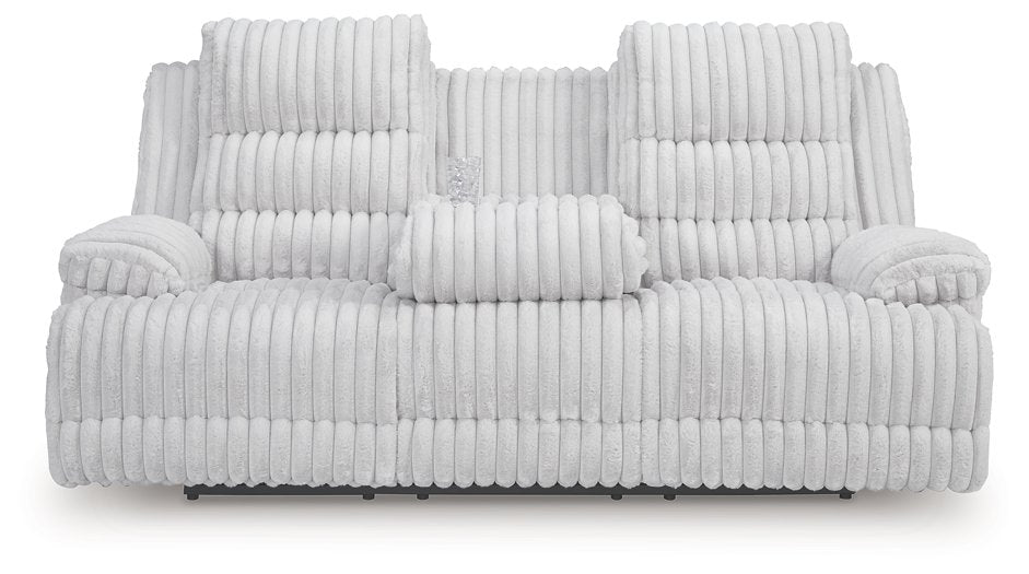 Rhines Falls Power Reclining Sofa with Drop Down Table - Bill's Discount Center (Bradenton, FL)