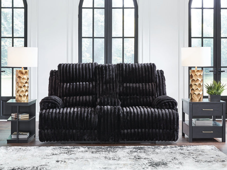 Rhine Falls Reclining Loveseat with Console - Bill's Discount Center (Bradenton, FL)