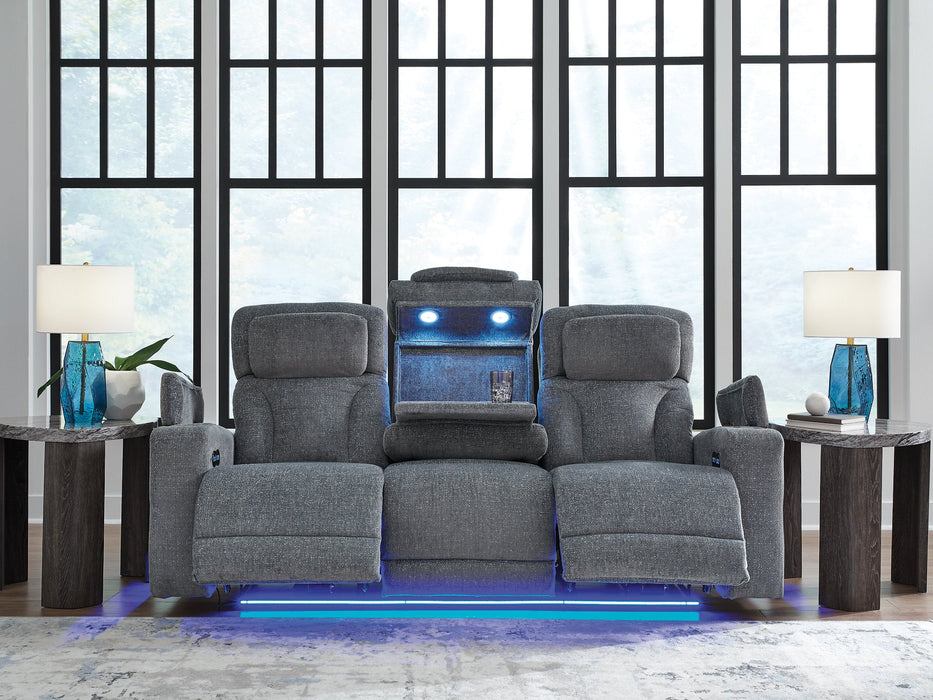 Studio Cave Power Reclining Sofa - Bill's Discount Center (Bradenton, FL)