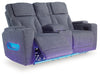 Studio Cave Power Reclining Loveseat with Console - Bill's Discount Center (Bradenton, FL)