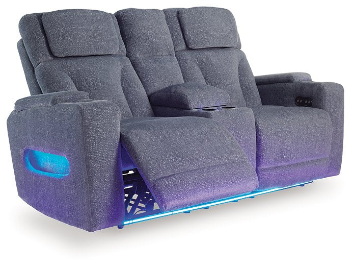 Studio Cave Power Reclining Loveseat with Console - Bill's Discount Center (Bradenton, FL)
