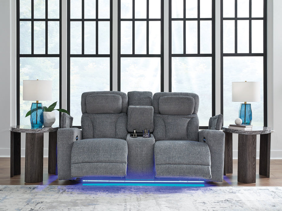 Studio Cave Power Reclining Loveseat with Console - Bill's Discount Center (Bradenton, FL)