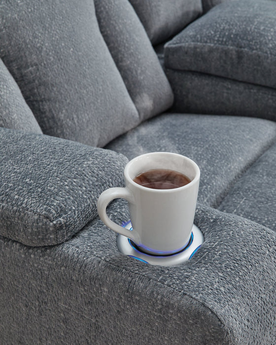 Studio Cave Power Reclining Loveseat with Console - Bill's Discount Center (Bradenton, FL)