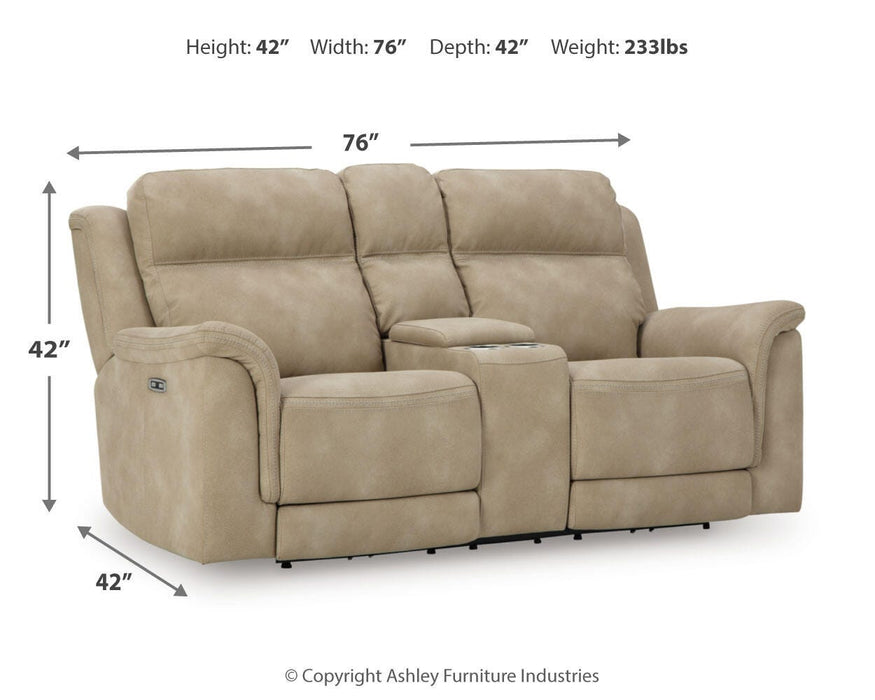 Next-Gen DuraPella Power Reclining Loveseat with Console - Bill's Discount Center (Bradenton, FL)