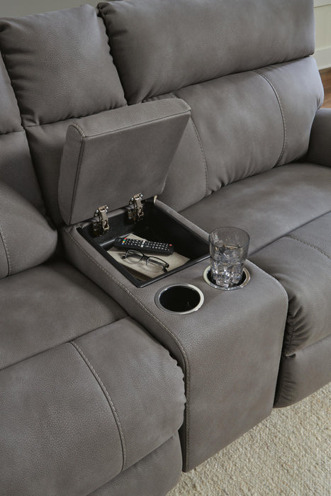 Next-Gen DuraPella Power Reclining Sectional Loveseat with Console - Bill's Discount Center (Bradenton, FL)
