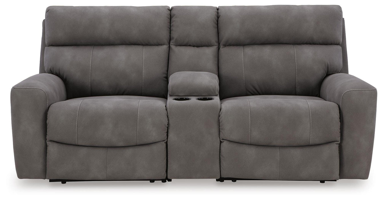 Next-Gen DuraPella Power Reclining Sectional Loveseat with Console - Bill's Discount Center (Bradenton, FL)