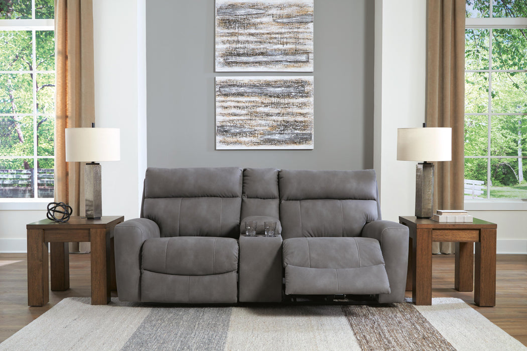 Next-Gen DuraPella Power Reclining Sectional Loveseat with Console - Bill's Discount Center (Bradenton, FL)