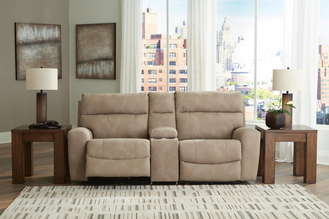 Next-Gen DuraPella Power Reclining Sectional Loveseat with Console - Bill's Discount Center (Bradenton, FL)