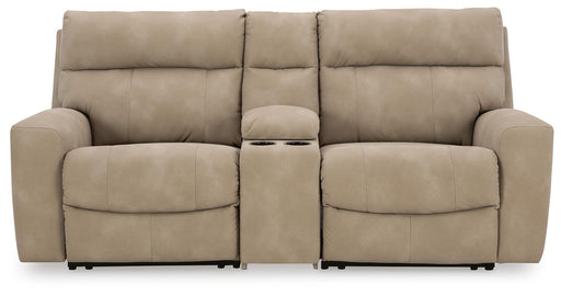 Next-Gen DuraPella Power Reclining Sectional Loveseat with Console - Bill's Discount Center (Bradenton, FL)