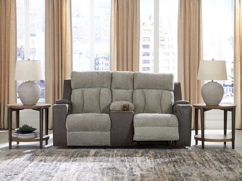 WhipLash Power Reclining Loveseat with Console - Bill's Discount Center (Bradenton, FL)