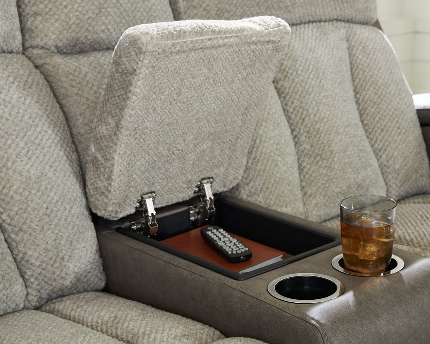 WhipLash Power Reclining Loveseat with Console - Bill's Discount Center (Bradenton, FL)