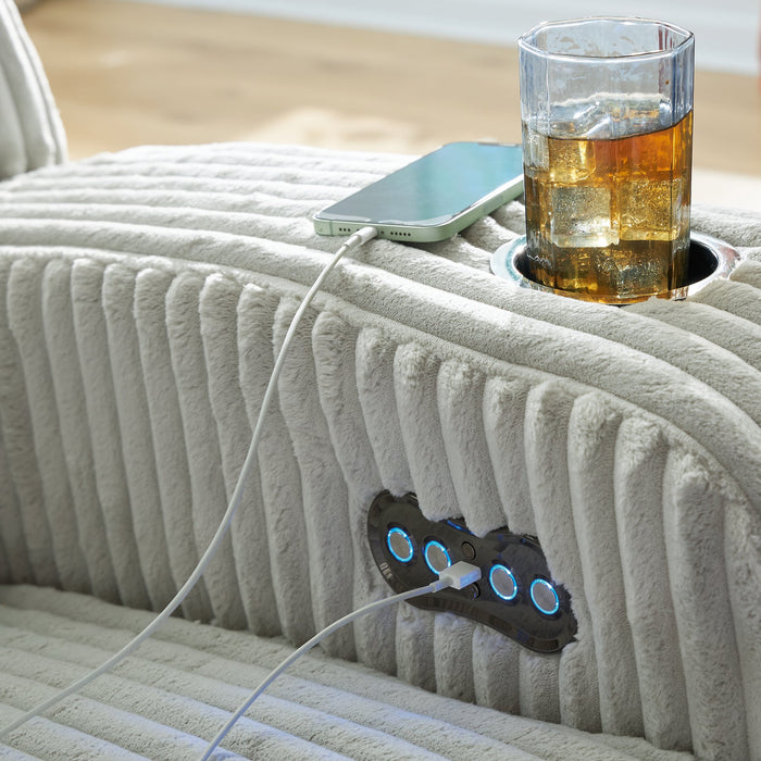 Forest Lake Power Reclining Loveseat with Console - Bill's Discount Center (Bradenton, FL)