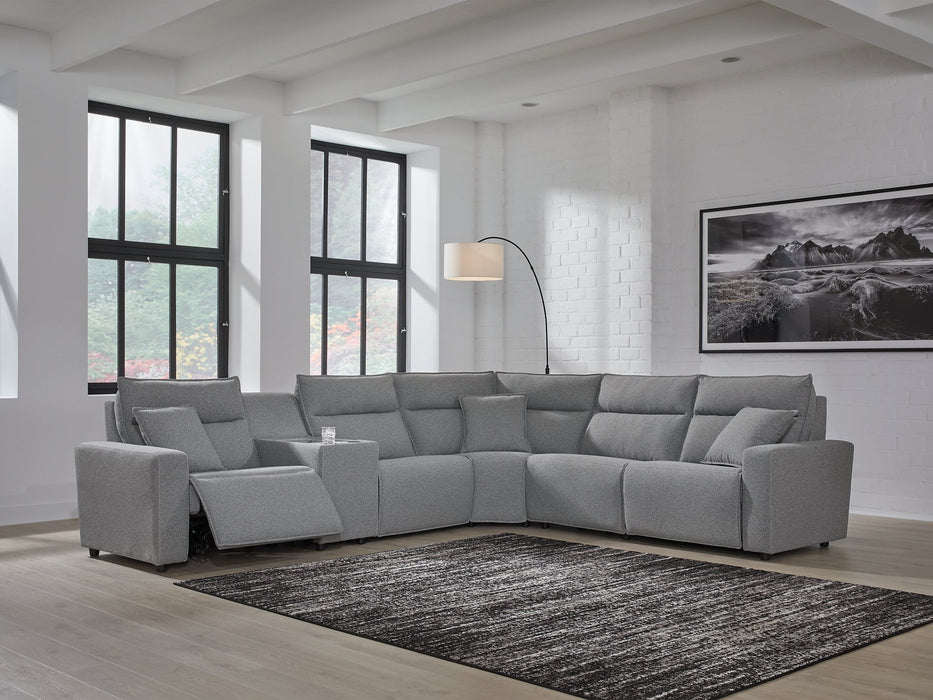 Modmax Reclining Sectional with Console - Bill's Discount Center (Bradenton, FL)