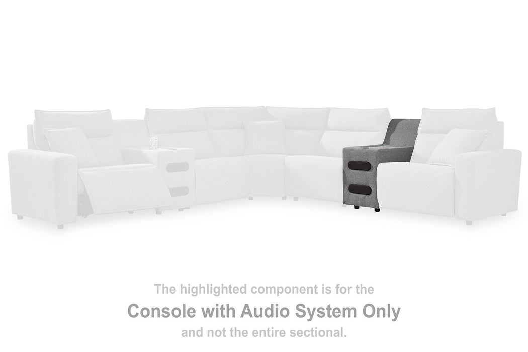 Modmax Reclining Sectional with Audio Consoles - Bill's Discount Center (Bradenton, FL)