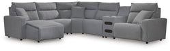 ModMax II Reclining Sectional with Chaise and Audio Console - Bill's Discount Center (Bradenton, FL)