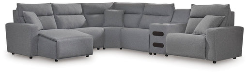 ModMax II Reclining Sectional with Chaise and Audio Console - Bill's Discount Center (Bradenton, FL)