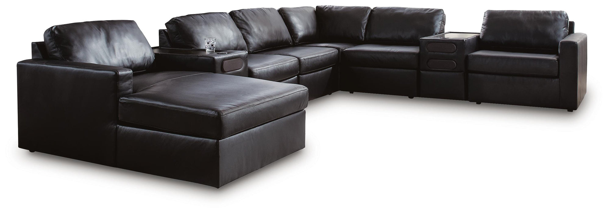 Modmax II Sectional with Chaise and Audio Consoles - Bill's Discount Center (Bradenton, FL)