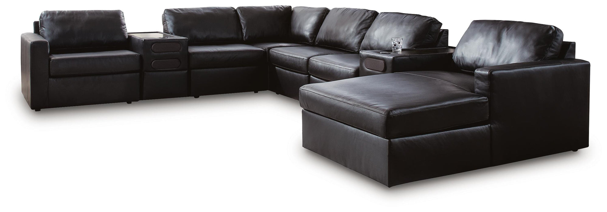 Modmax II Sectional with Chaise and Audio Consoles - Bill's Discount Center (Bradenton, FL)