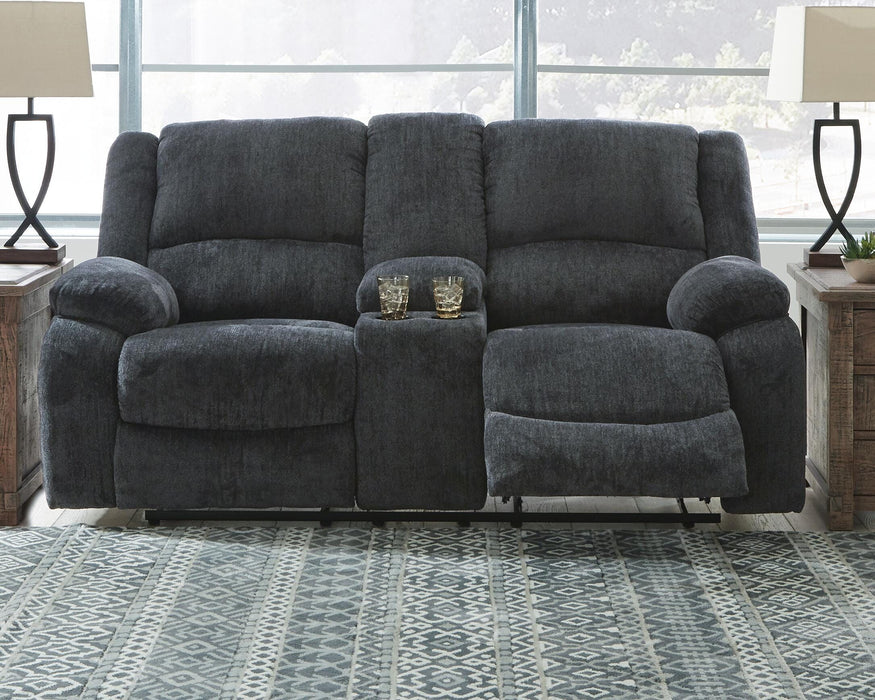 Draycoll Reclining Loveseat with Console - Bill's Discount Center (Bradenton, FL)