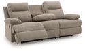Side-Swipe Reclining Sofa with Drop Down Table - Bill's Discount Center (Bradenton, FL)