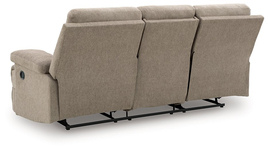 Side-Swipe Reclining Sofa with Drop Down Table - Bill's Discount Center (Bradenton, FL)