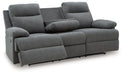 Side-Swipe Reclining Sofa with Drop Down Table - Bill's Discount Center (Bradenton, FL)