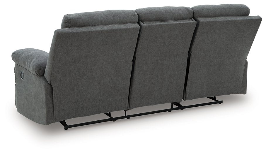 Side-Swipe Reclining Sofa with Drop Down Table - Bill's Discount Center (Bradenton, FL)