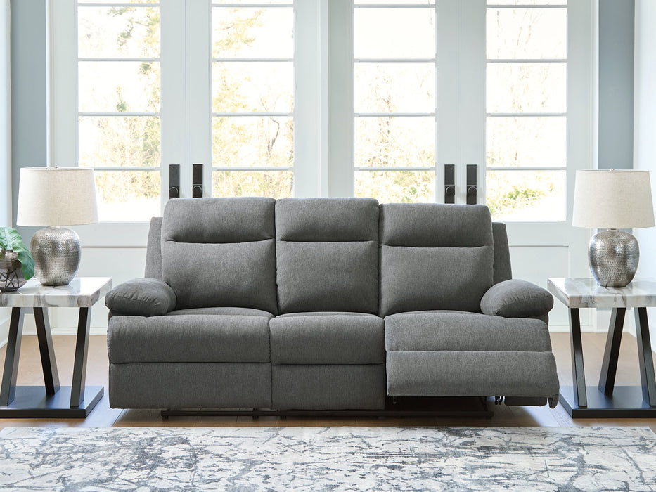 Side-Swipe Reclining Sofa with Drop Down Table - Bill's Discount Center (Bradenton, FL)