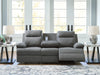 Side-Swipe Reclining Sofa with Drop Down Table - Bill's Discount Center (Bradenton, FL)